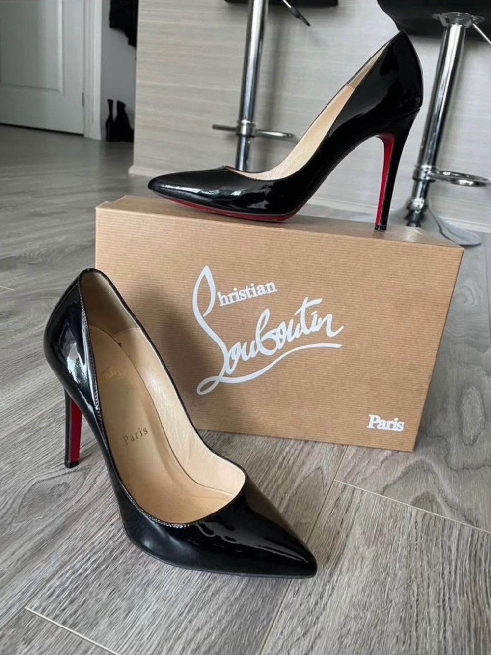 Christian Louboutin Pigalle 100mm Black Patent
